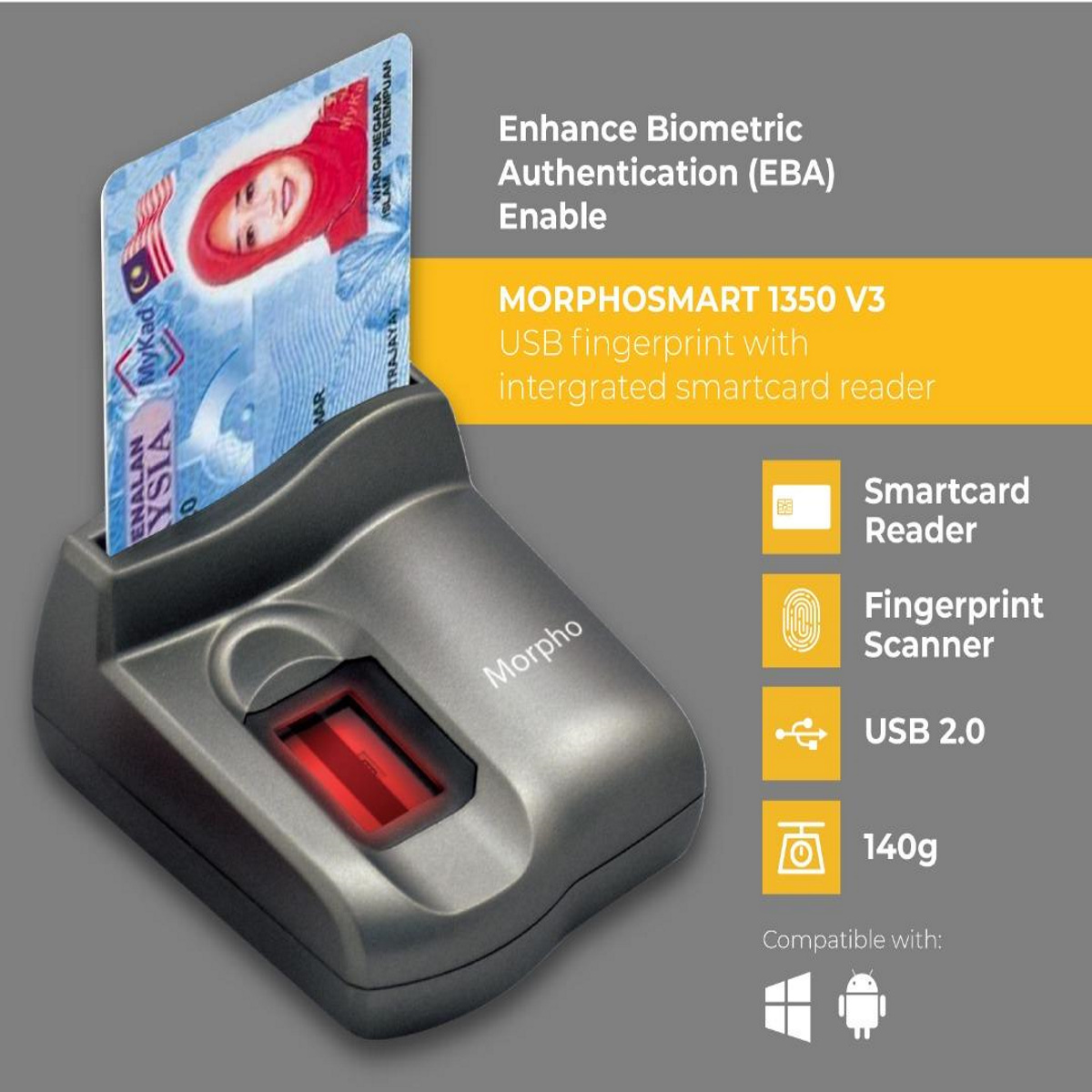 MyKad & Fingerprint Reader (MorphoSmart) - Image 3